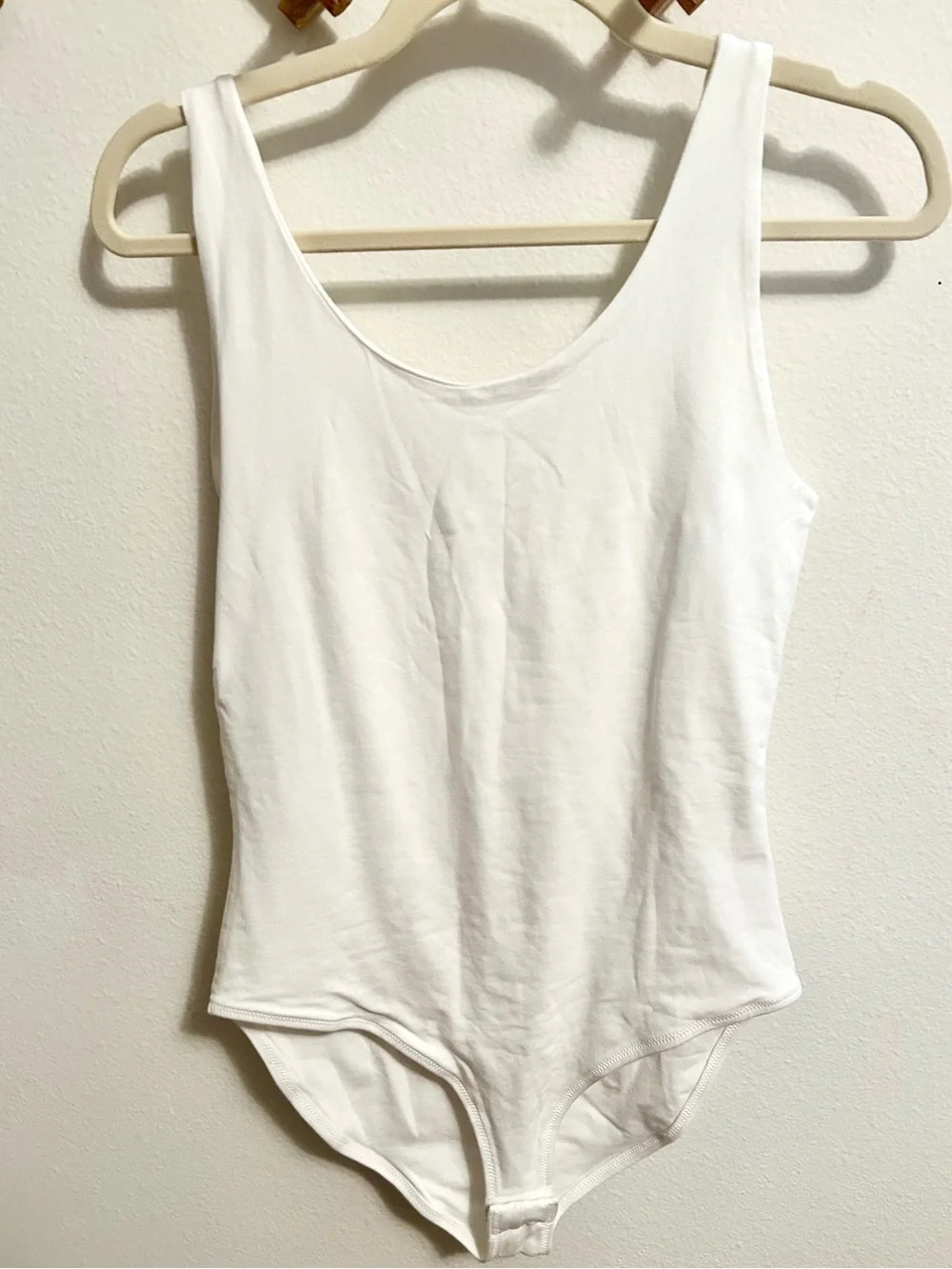 Pact White Scoop Neck Bodysuit